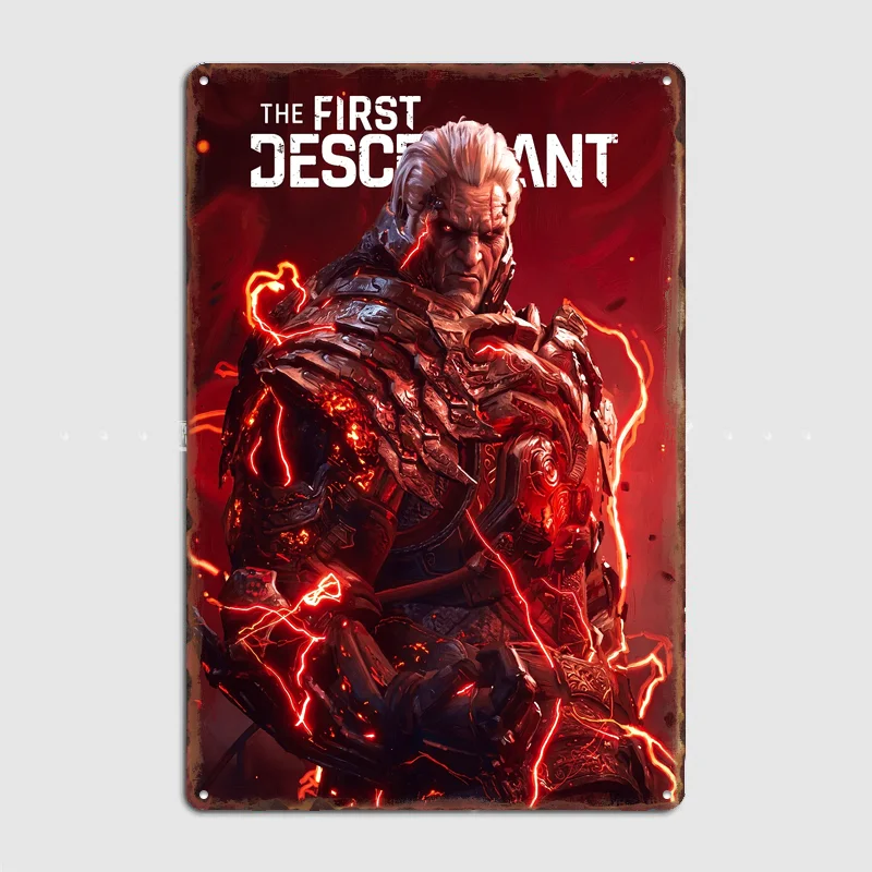 The First Descendant Game Poster Metal Sign Posters Bar Bedroom Custom Wall Decorations Room Decoration Interior Home Decor