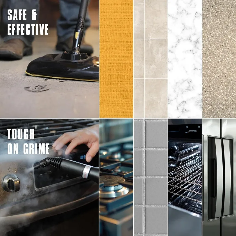 McCulloch Canister Steam Cleaner MC1375, 90 Minute Runtime, 20 Accessories: Jet Nozzle, Brushes, & More