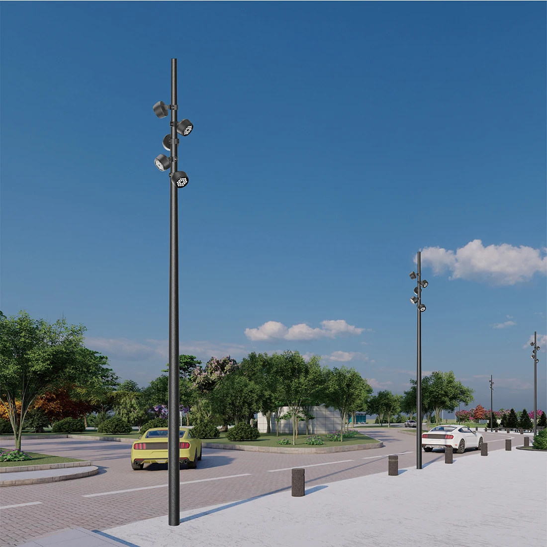 High quality outdoor waterproof IP66 aluminum LED floodlight, white spotlight, garden landscape lighting fast delivery