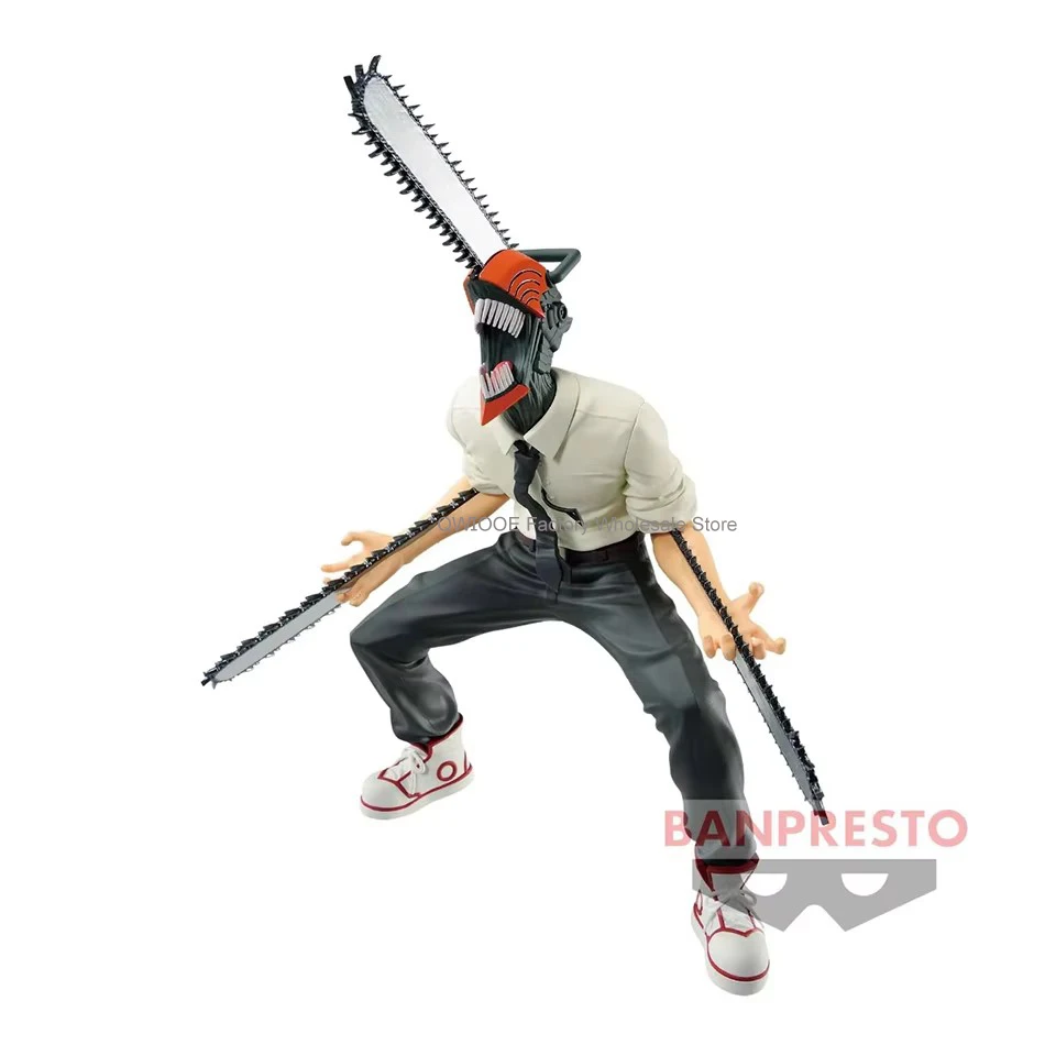 Original Genuine Banpresto Chainsaw Man 14cm Denji Vibration Stars PVC Anime Action Figures Model Toys Gifts For Boy