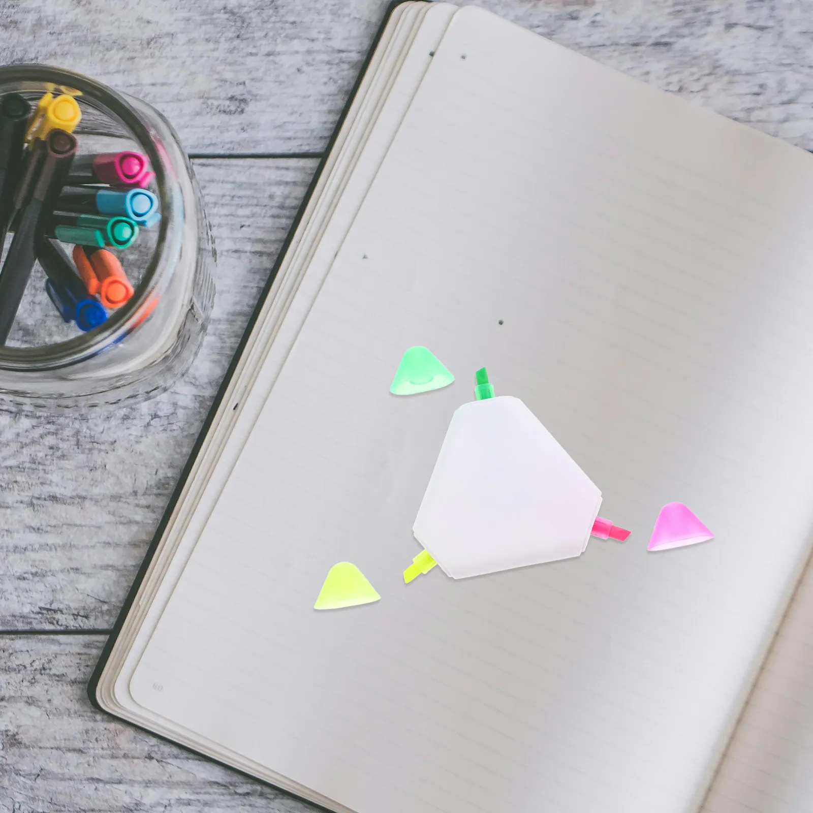 

Triangle Fluorescent Pen Multicolor Highlighter Novelty Reading Underlining Marker Notebook Marking Pens Scrapbooking