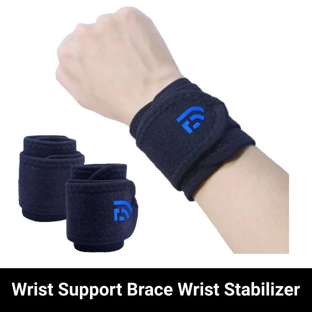 Adjustable Wrist Support Brace Stabilizer with Bandages Protector for Left/Right Hand Wrist Wraps Pain Relief Fitness & Office