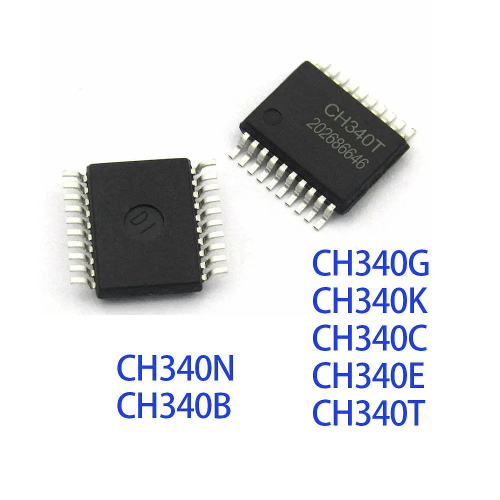10PCS CH340G CH340K CH340C CH340E CH340T CH340N CH340B CH340 IC Chip