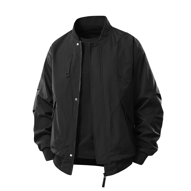

Мужская свободная куртка-бомбер в американском ретро-стиле с бейсбольным воротником, рабочая одежда, модная осенне-зимняя новинка для молодежи
