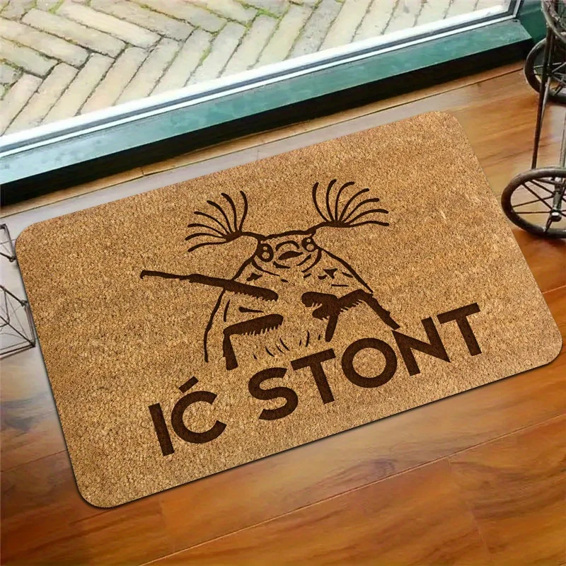 VIKAMA Whimsical Creature Pattern Doormat Comfortable Noise-Reducing Entrance Hallway Mat Bathroom Rug Home Decor