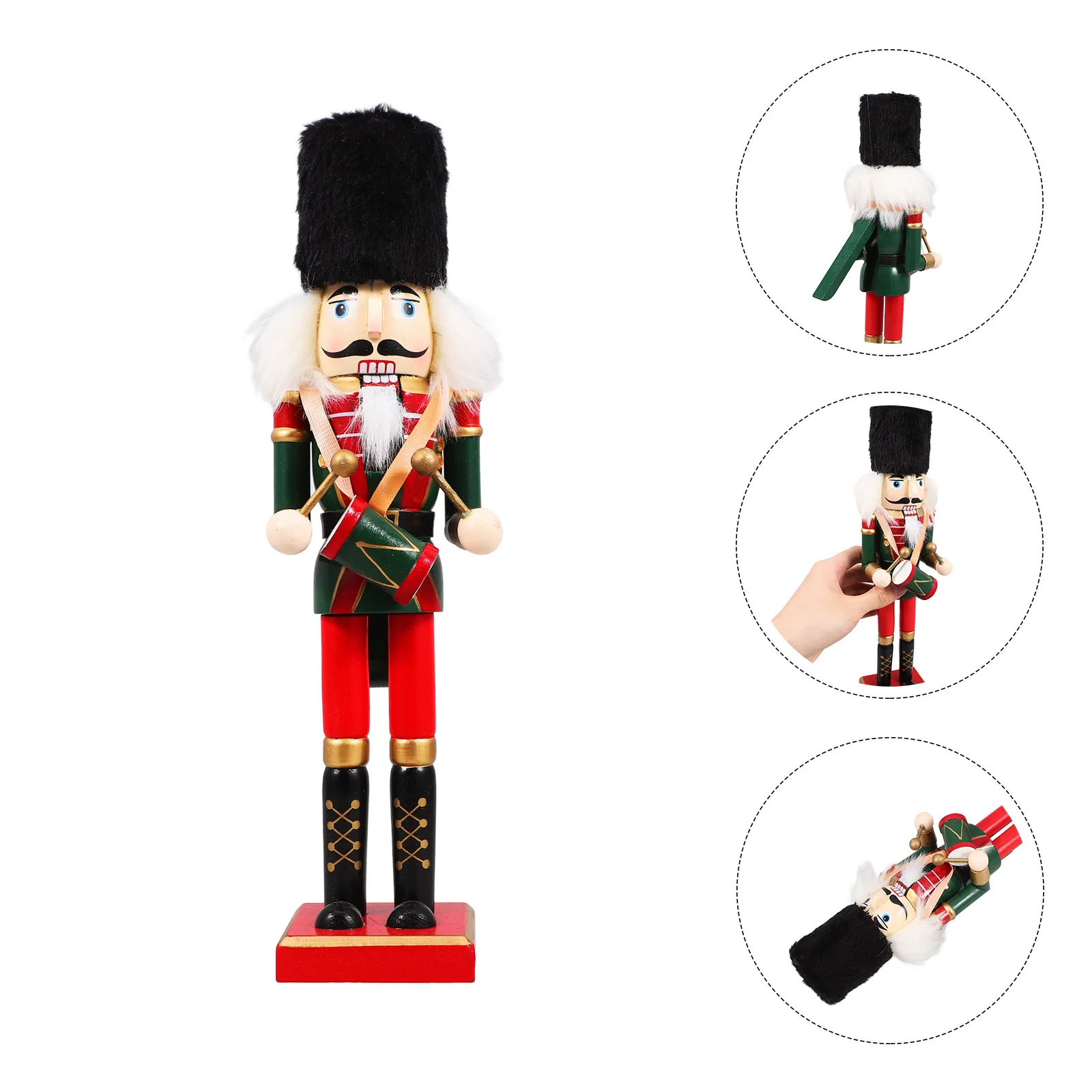 

Wooden Nutcracker Decoration Christmas Gift Xmas Table Centerpiece Desktop Nutcrackers Craft Festive Ornament Wood Nutcracker