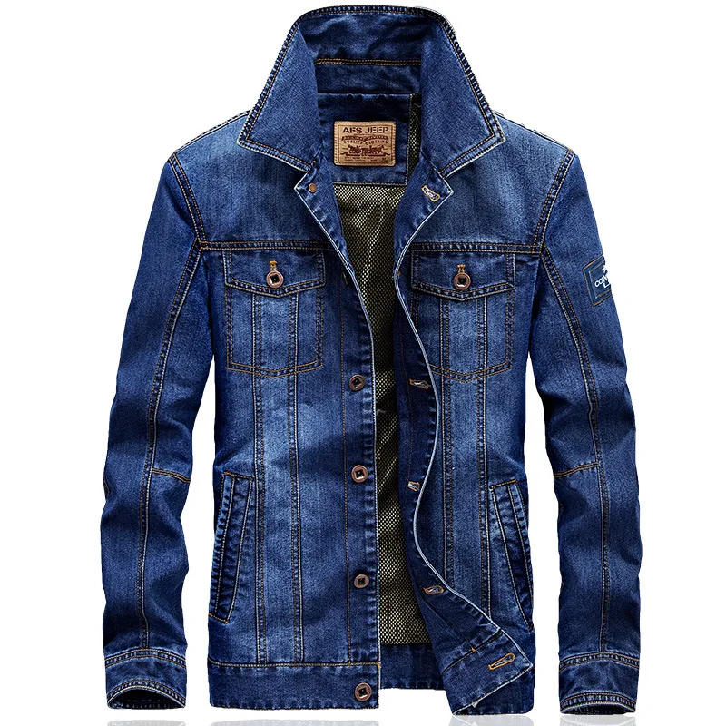 Retro Spijkerjack Heren Lente Herfst Vintage Heren Cowboy Motor Jassen Single Breasted Denim Jas Chaquetas Hombre Plus Maat 6xl