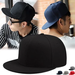 Hip Hop Style Flat Brim Sun Caps Male Baseball Hat Solid Color Summer Men's and Women's Outdoor Cycling Caps Sunproof Sport Caps