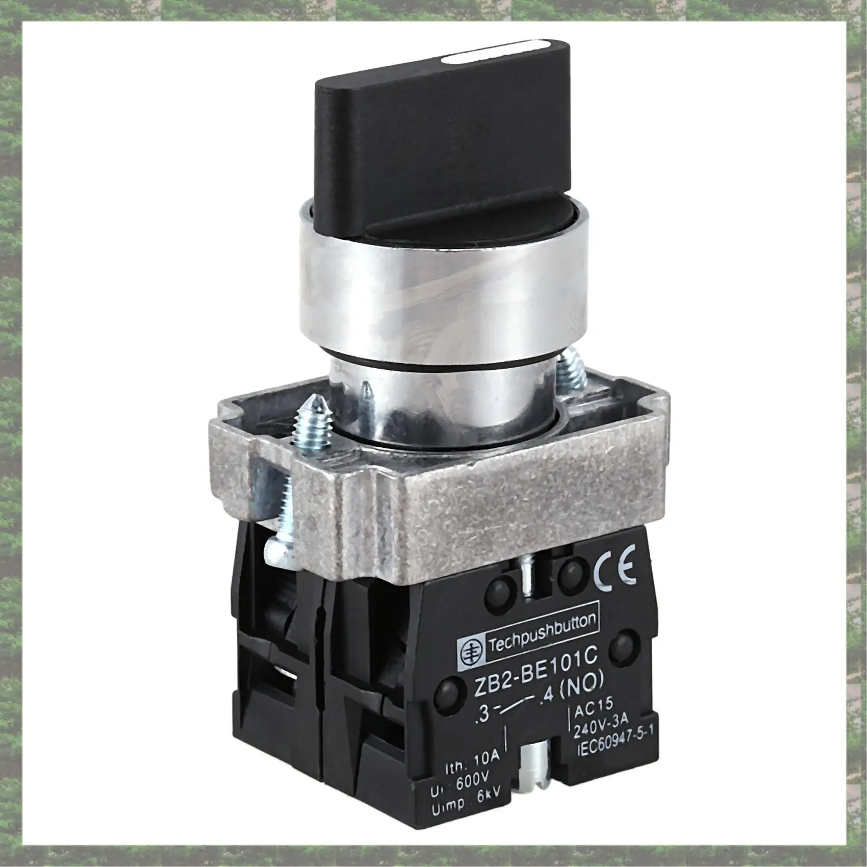 Best Of 2025-10X 22 мм с фиксацией 2 NO 3-позиционный поворотный переключатель ZB2-BE101C Черный