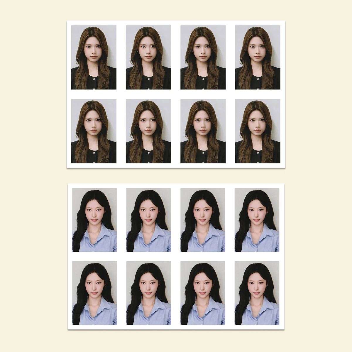 New Arrival RESCENE Member HD One Inch ID Photo Card WONI MAY ZENA Korean Style Passport Resume Wallet Picture Fans Collection