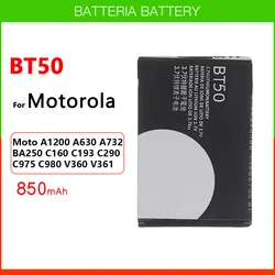 100% batería Original genuina 3,7 V BT50 BT51 BQ50 para Motorola Moto A1200 A630 A732 BA250 C160 C193 C290 C975 C980 V360 V361