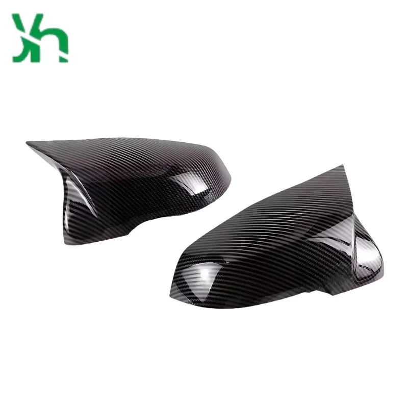 مناسبة لتويوتا لاند كروزر برادو ألياف الكربون مرآة جانبية مرآة الرؤية الخلفية غطاء مرآة الرؤية الخلفية لاصق نوع M