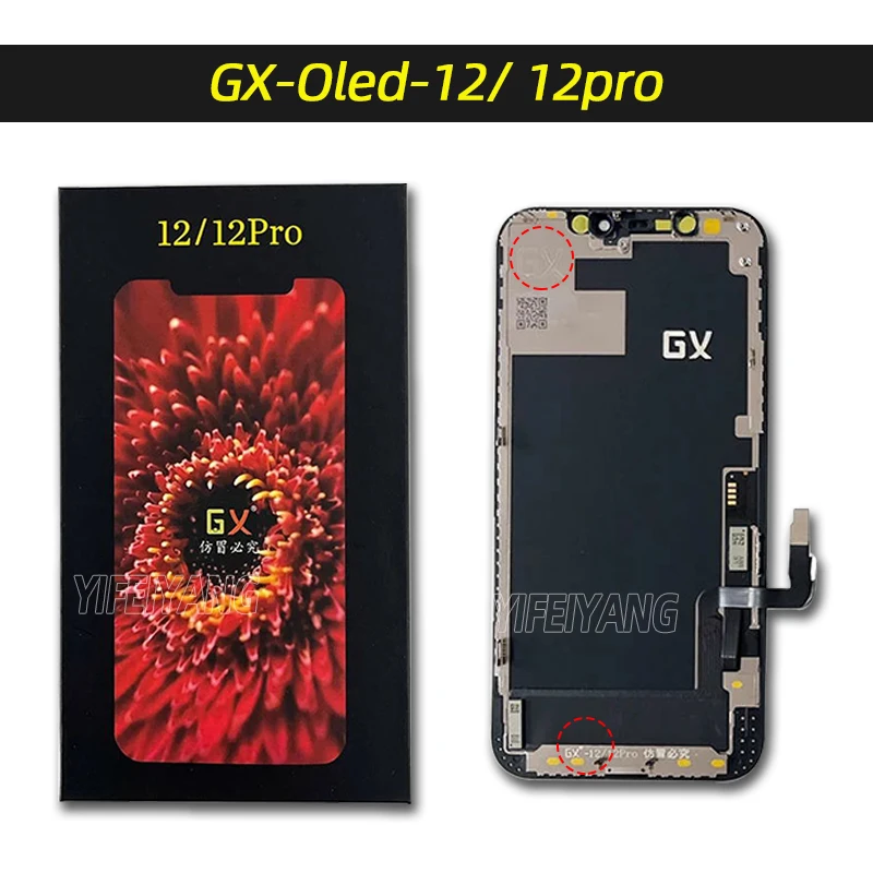 GX AMOLED LCD Screen for iPhone, Digitizer Assembly, 100% GX, XS MAX, XR, 11 OLED,12 13 pro Best GX Hard OLED