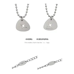 Kpop Simple Hip-Hop Necklace SooBin YeonJun TaeHyun Hollow LOGO Pendant Chain BeomGyu Hyuning Kai Fans Collection Gift