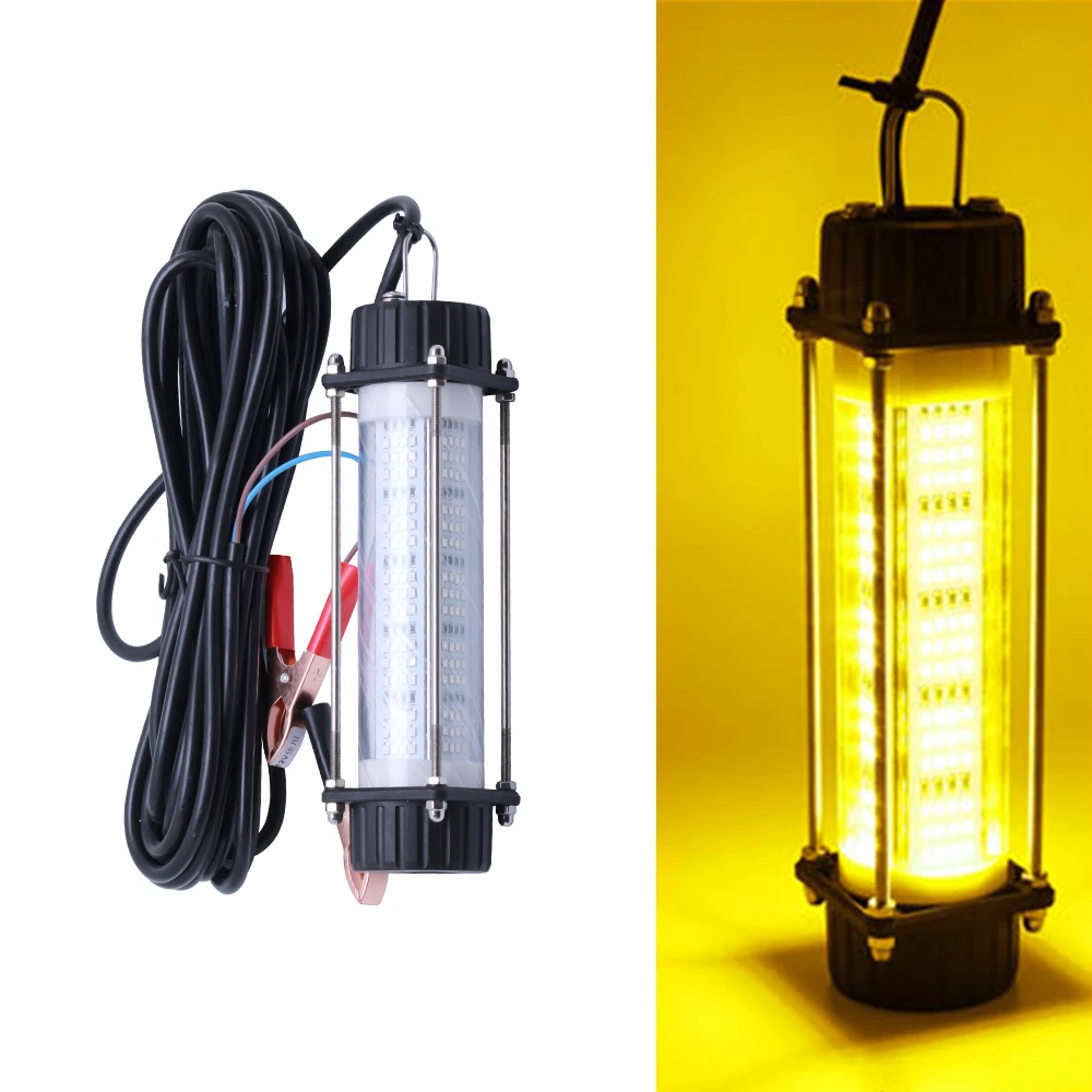 1 Stück Hochleistungs-Unterwasser-Angelleuchte 120W 180W 12V 7M Kabel Grün Weiß Tintenfisch-Köder Tauchfähiger Fischfinder – Detail 14
