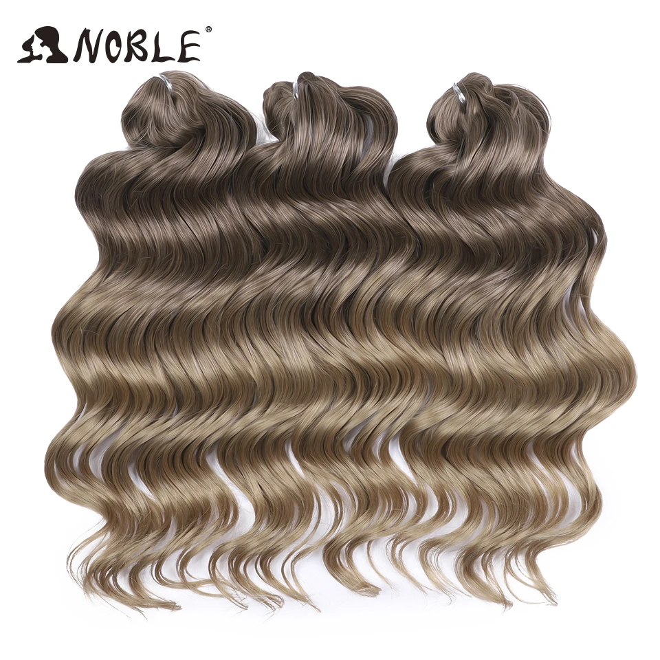 Noble Hair Twist Crochet Lockiges Haar 16“ Regenbogenfarben Tiefe Welle Flechthaar Ombre Blond Wasserwellen Flechthaarverlängerungen – Detail 23