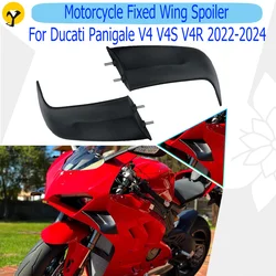 For Ducati Panigale V4 V4S V4R 2022 2023 2024 Motorcycle Side Winglets Fairing Accessories Fixed Wing Aerodynamic Front Wing