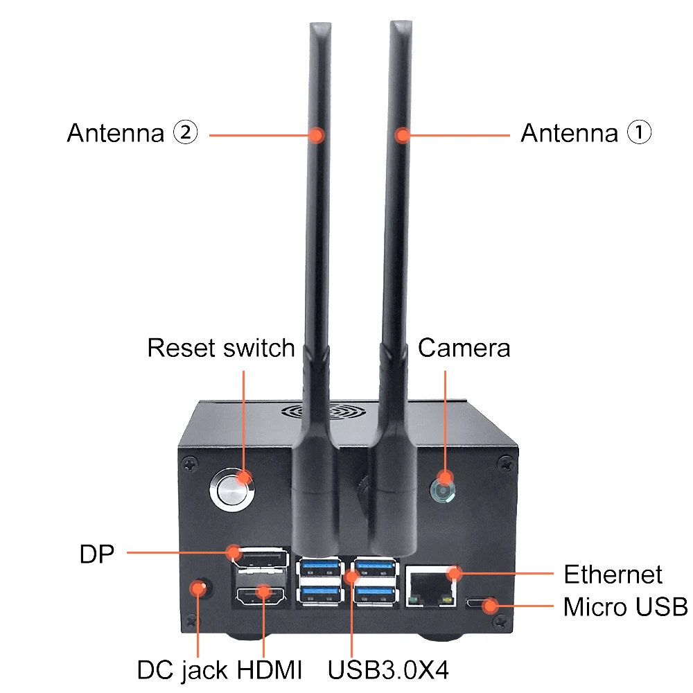 NVIDIA Jetson Nano Metallgehäuse/Gehäuse mit Power- und Reset-Steuerschalter für NVIDIA Jetson Nano Developer Kit
