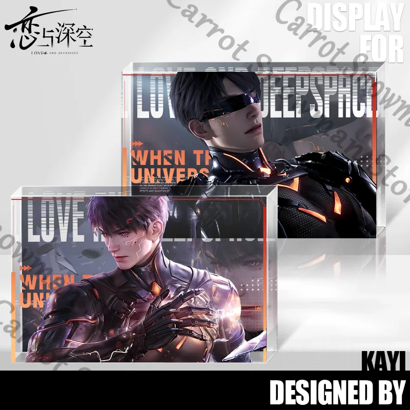 Любовь и глубокое пространство аниме Caleb акриловый кирпич стоячая доска высокая коэффициент пропускания косплей мультфильм украшение настольный подарок подарок