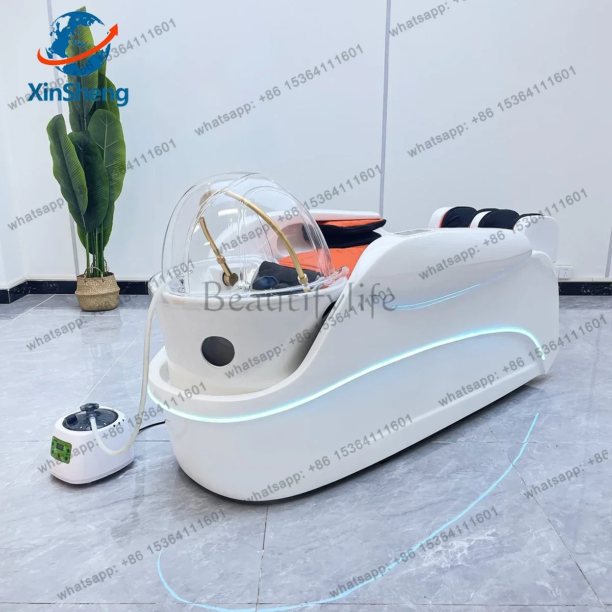 Hair Washing & Massage Bed with Head SPA Fumigation Machine Hair Salon Barber Shop Commercial Electric Furniture 4
