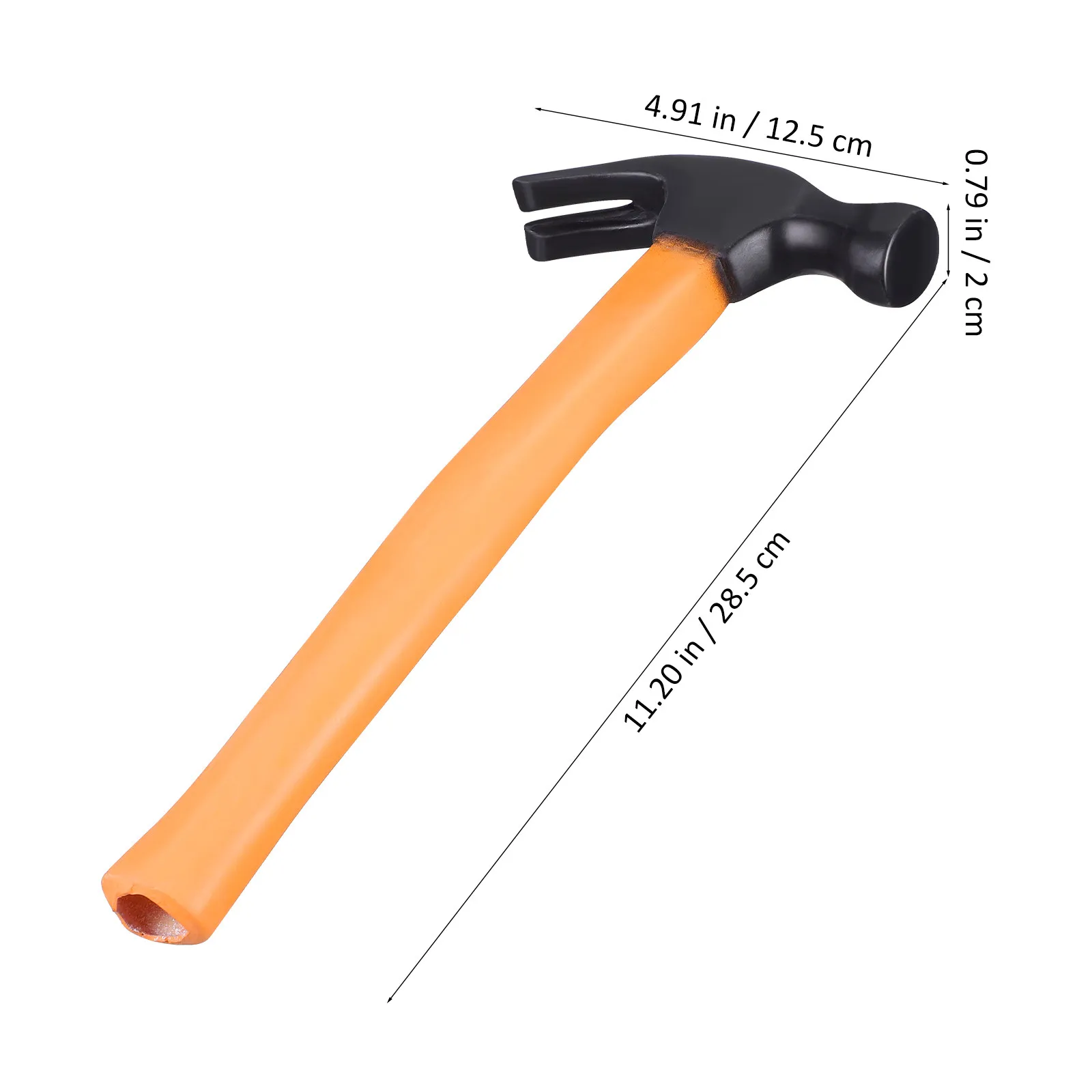Lot de 2 marteaux factices réalistes en caoutchouc sûr et non toxique pour les farces de fête, accessoires de blagues d'Halloween, ensemble d'accessoires amusants