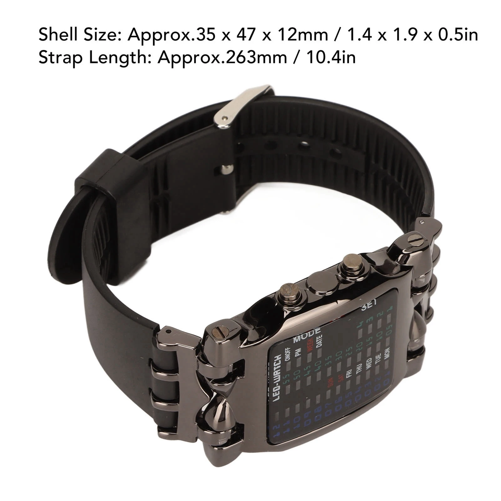 Binary Watch Crab Shape Binary Colorful LED Digital Display Silicone Strap Electronic Watch for Boys Mens LED Electronic Watch