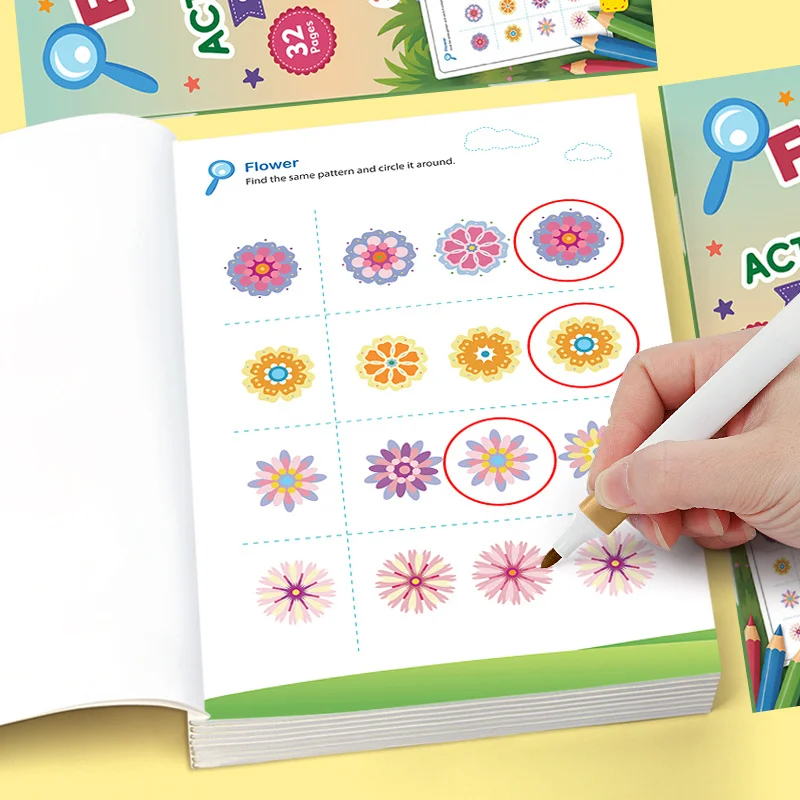 Circle/Connect To Find The Same Pattern Training Brochure, Observation and Concentration Early Education Enlightenment Activity