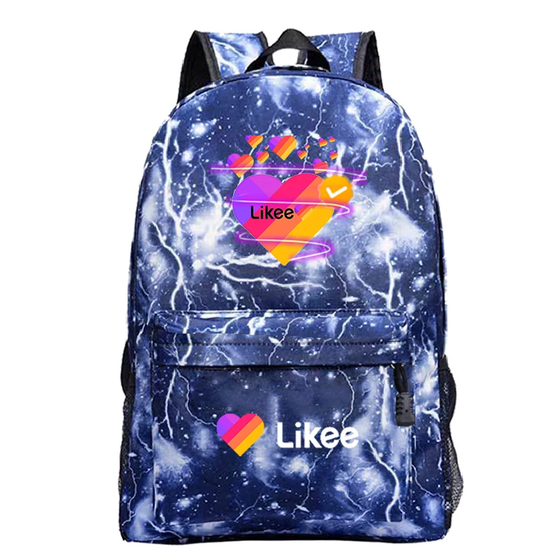 Likee Backpack Russian Style Bookbag Student LIKEE Video App Hear Cat Laptop Backpack School Bags for Teenage Girls Back Pack