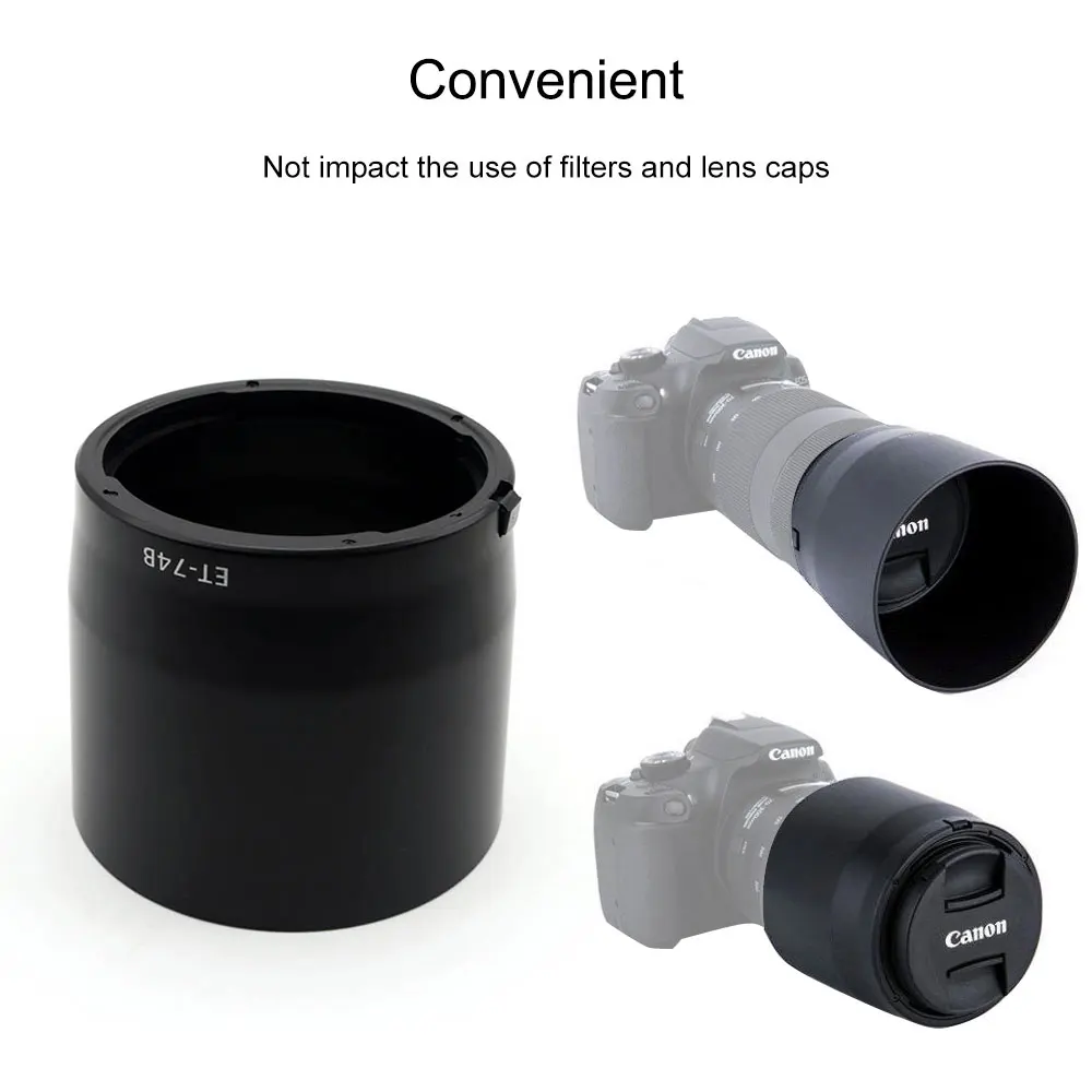 Parasol reversible ET-74B ET 74B para lentes Canon RF 100-400mm F5.6-8 y EF 70-300mm f/4-5.6