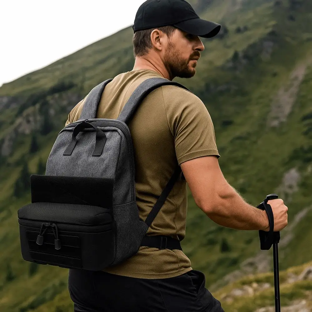 

Multi Pocket Vest Chest Bag Large Capacity Rolled Abdominal Fanny Pack Zipper Pockets Tool Storage Bag Mechanic