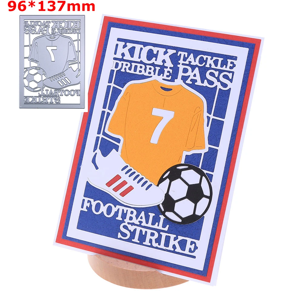 96*137 Background Cloth Shoes Football Term Words Metal Cutting Dies DIY Scrapbooking Crafting Knife Mould Decor Paper Card 2022