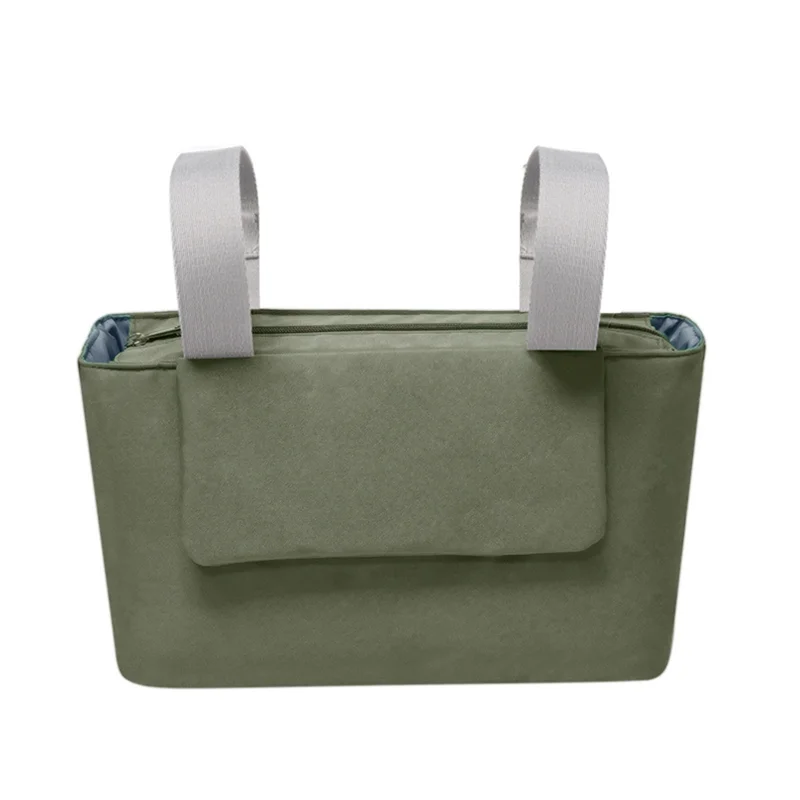 YSUN-Multipurpose Baby Stroller Organizer Bag Children's Carriage Storage Bag Portable Stroller Accessory Olive Color