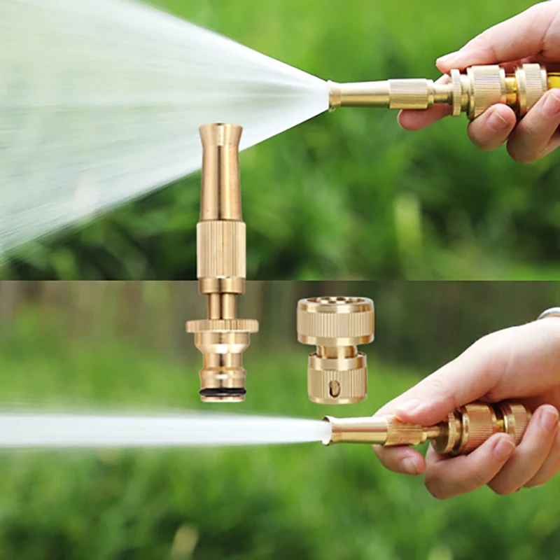 

High-Pressure Adjustable Brass Nozzle For Car Wash, Garden, Greenbelt, Patio Watering, Sprinkler, Plant Irrigation