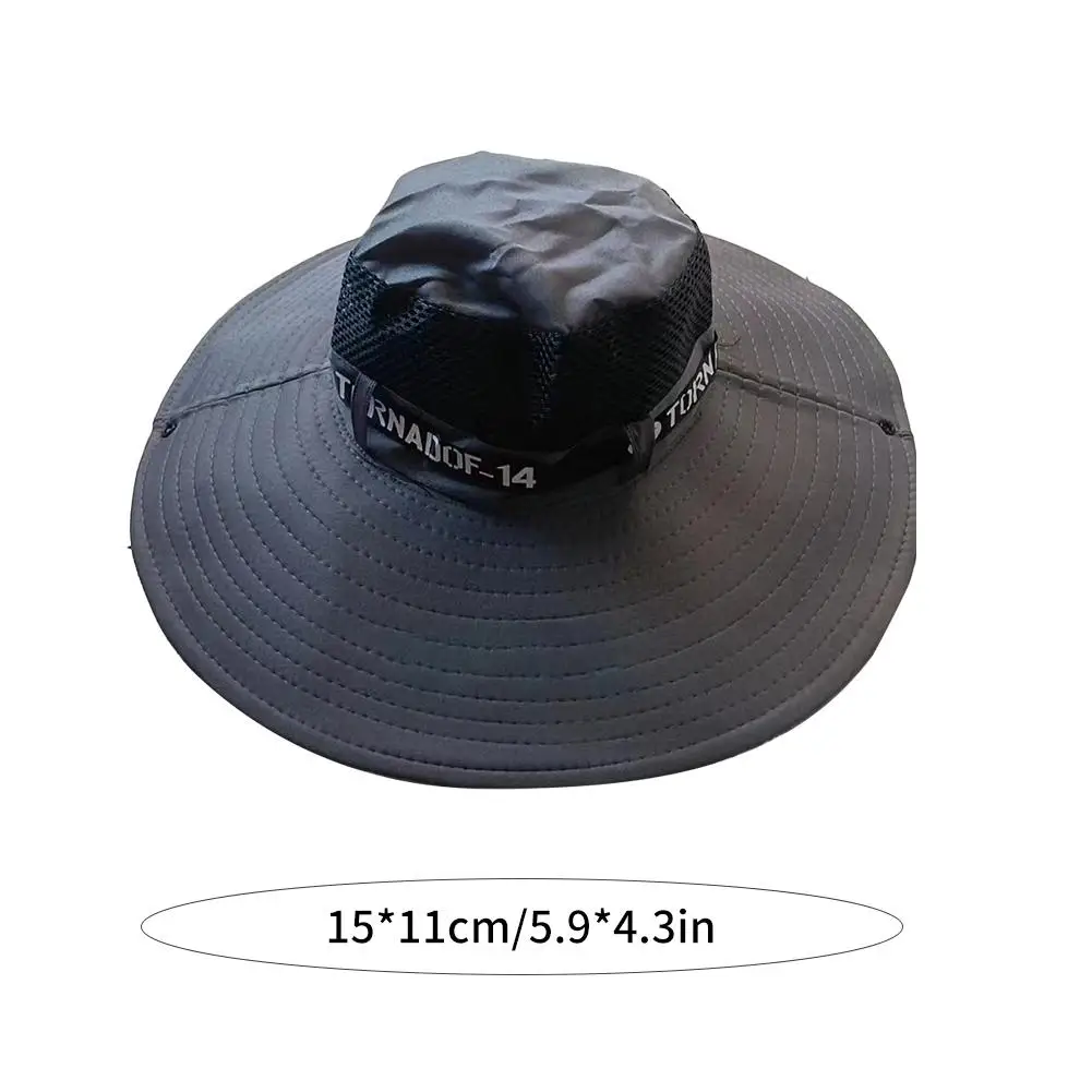 Large Brimmed Sun Hat For Men Summer Outdoor Fishing Sunscreen Hat UV Resistant Sunshade Breathable Fashion Fisherman Hat Cap