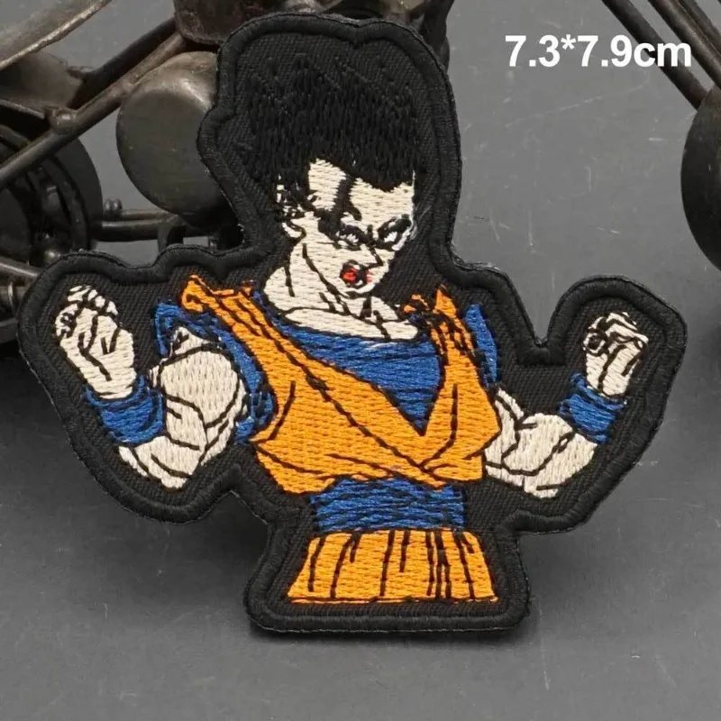 Dragon Ball Animation Peripherals Creative Kawaii Son Goku Vegeta Majin Buu Cartoon Clothes Patches Embroidered Velcro Badges