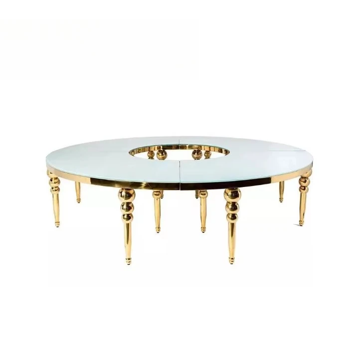 xx- Factory Wholesale Home Furniture Round Center Table Marble Table Modern Luxury Stainless Steel Living Room Co^