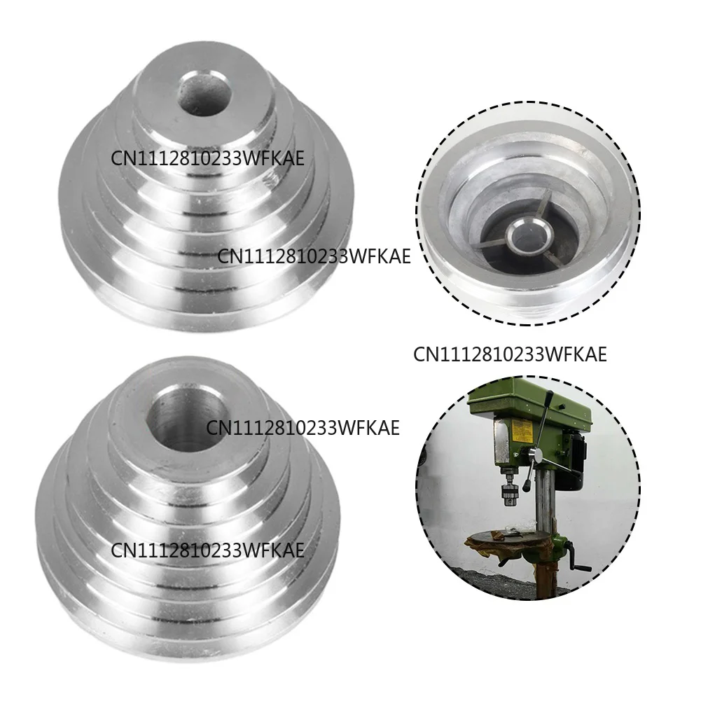 14mm 22mm Pagoda Pulley Wheel Aluminum Transmission Wheel For Benchtop Drill Press M8 For A Type V-shaped Pulley Timing Belt