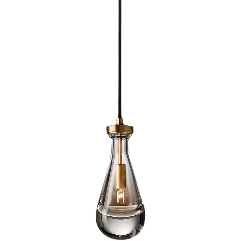 Modern light luxury water drop chandelier creative dining room living room bedroom simple glass chandelier