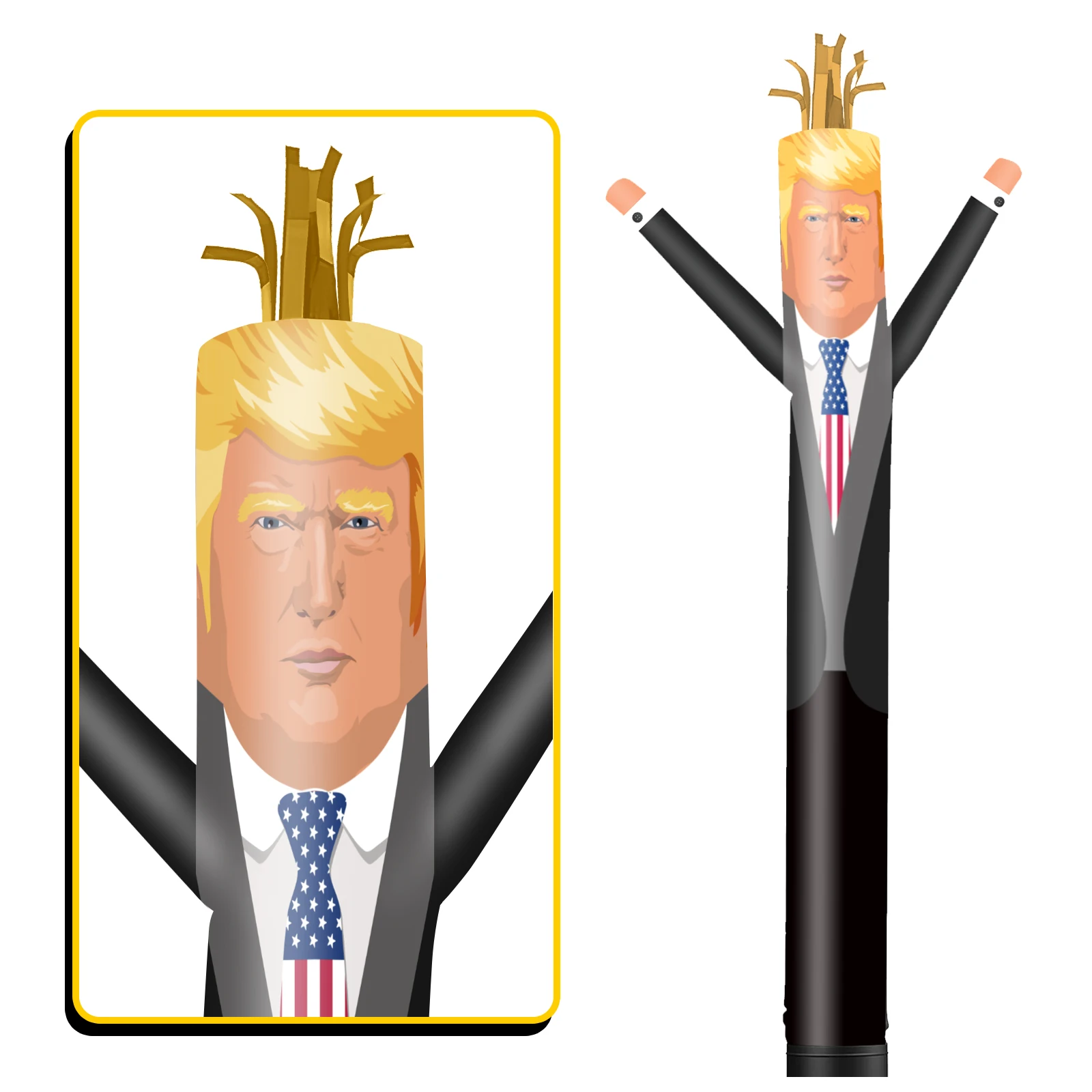 6/10/15/20FT Tall Inflatable Trump3 Dancing Guy for Outdoor Decoration Advertising(Blower Not Included)