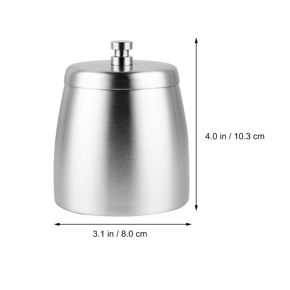 

1 set Stainless Steel Ashtray With Lid Cigarette Ash Container For Home Hotel Restaurant Decor Tabletop Decoration Windproof