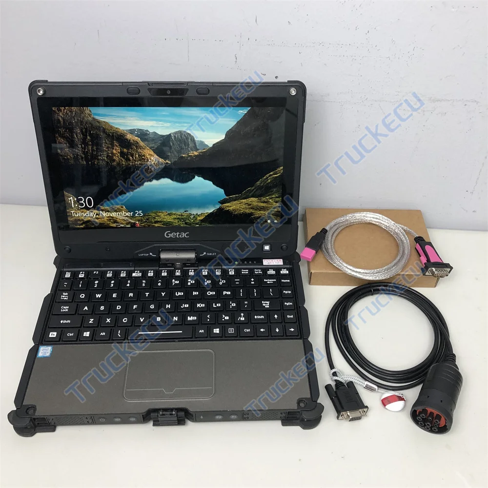 

for Liebherr SCULi Diagnostic Software Complete Kit V2.14 USB Dongle Adapter for Excavator Crane equipment+touchscreen laptop