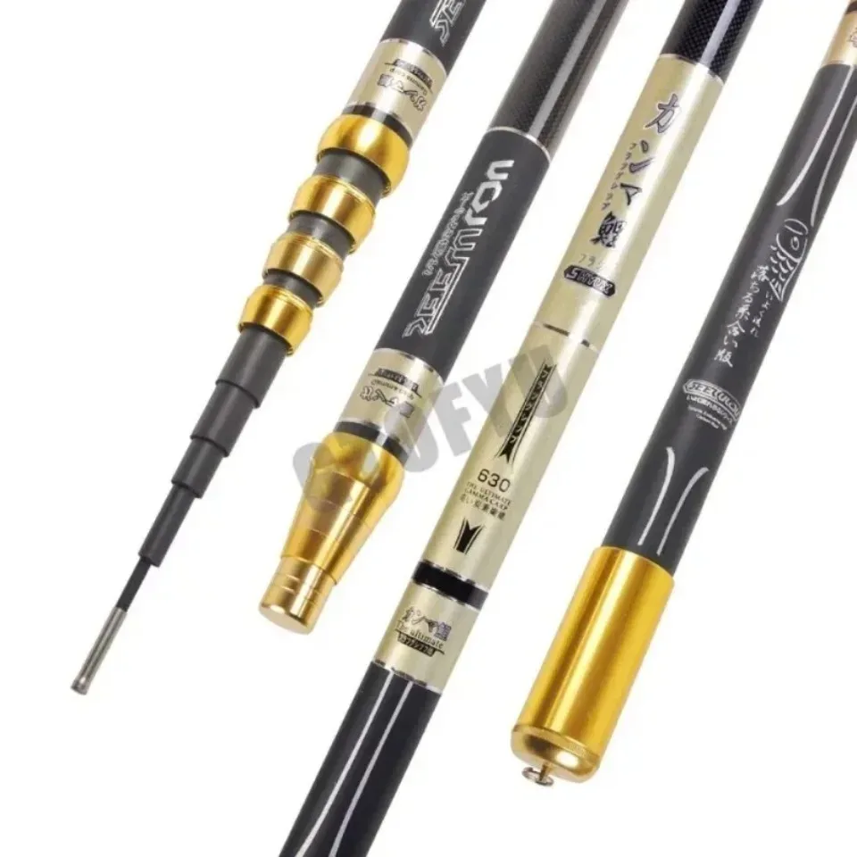 4,5 M/5,4 M/6,3 M/7,2 M/8,0 M Einstellen Position Super Licht lange Harte Carbon Faser Hand Angelrute Teleskop Angelrute Stream – Detail 1