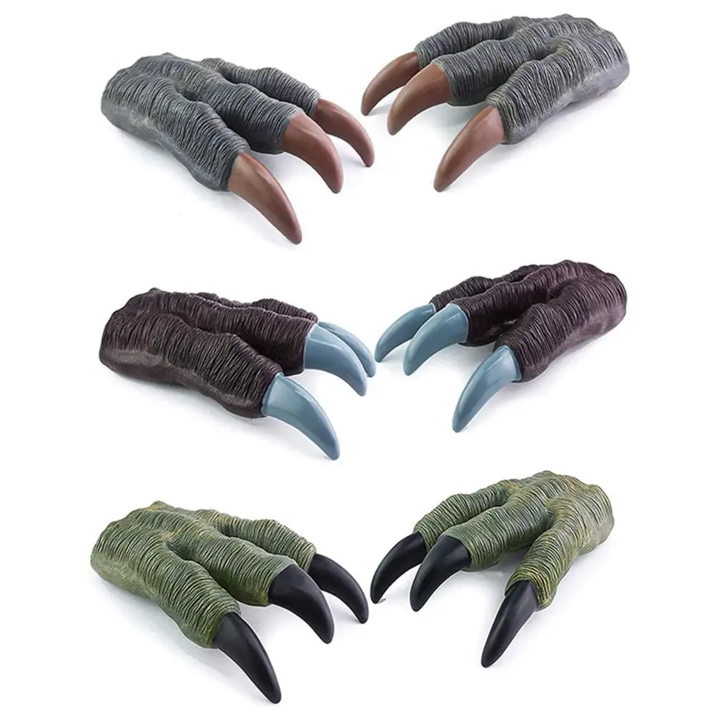 Simulation Dinosaur Claws Dinosaur Soft Claw Gloves Dragon Hands Claw Zombie Costume Halloween Werewolf Hands Soft Rubber