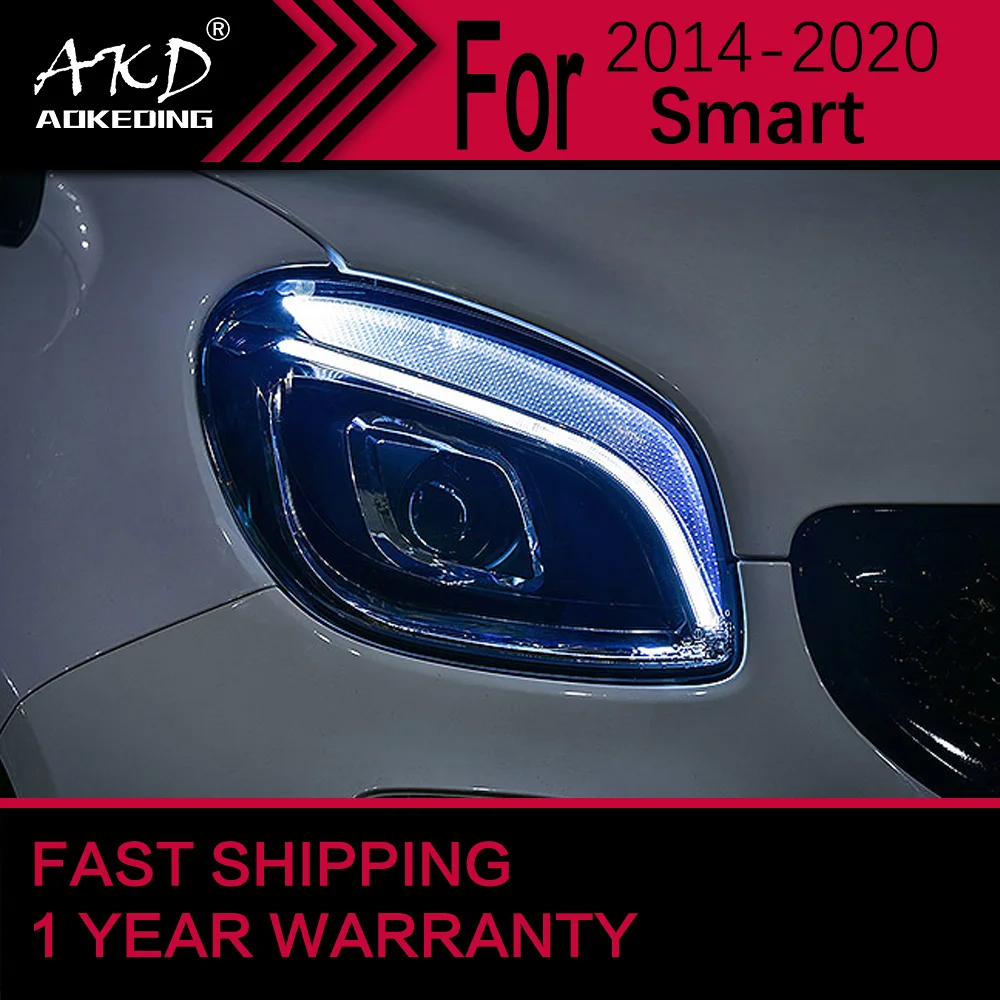 Car Lights for BENZ smart LED Headlight 2014-2020 Smart W453 Head Lamp Drl Projector Lens Automotive Accessories