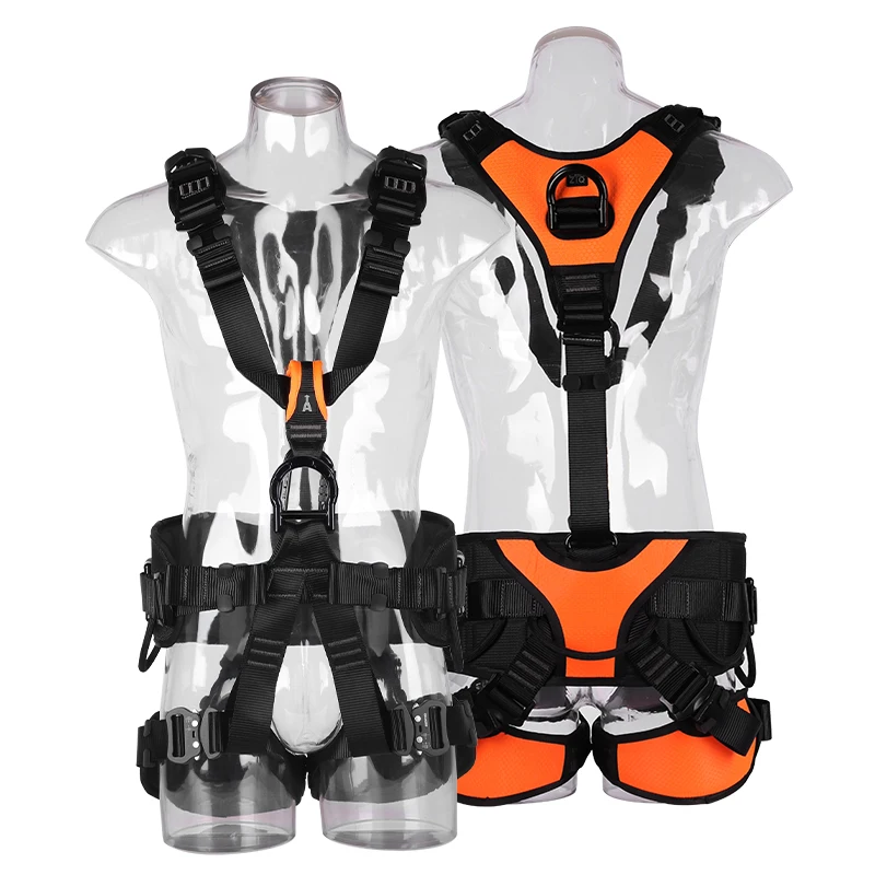 Full Body Safety Harness, EN 361/EN 813 Certified, Chest Ascender for Rescue, Climbing, Mountaineering, Fall Protection Gear