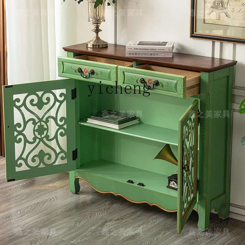 

hollow entrance cabinet storage cabinet multi-layer dining side cabinet storage style decoration