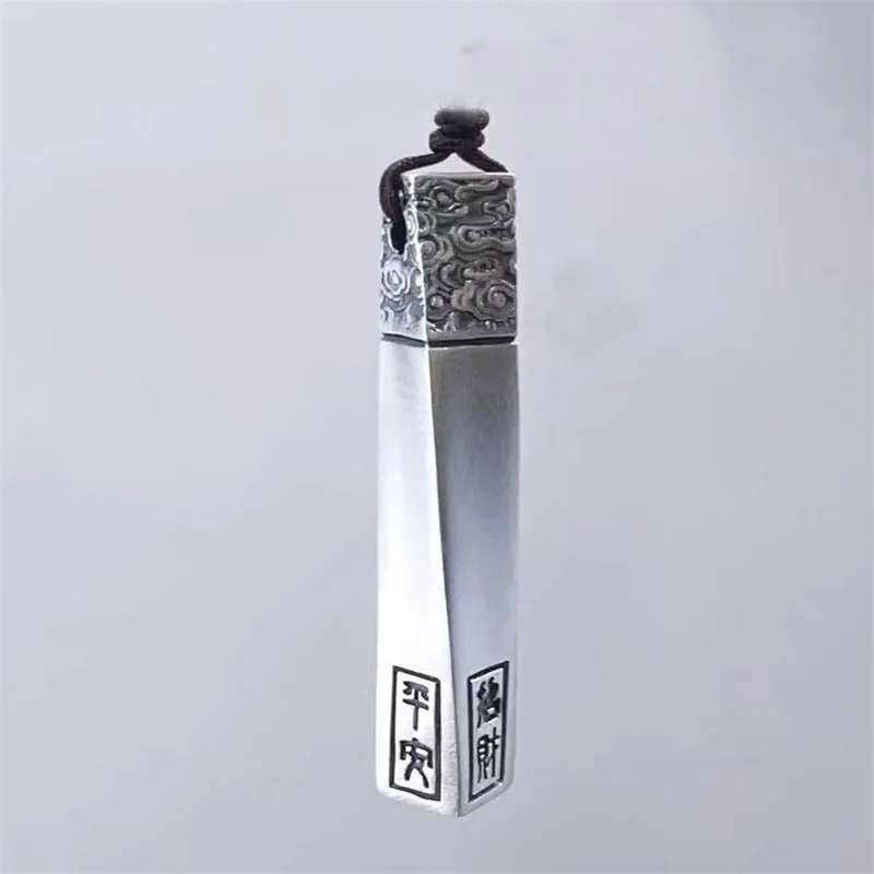 

Винтажный поворотный амулет безопасности, кулон для женщин, ювелирные изделия, счастливое рельефное ожерелье с благоприятными облаками, мужская цепочка для свитера, аксессуары