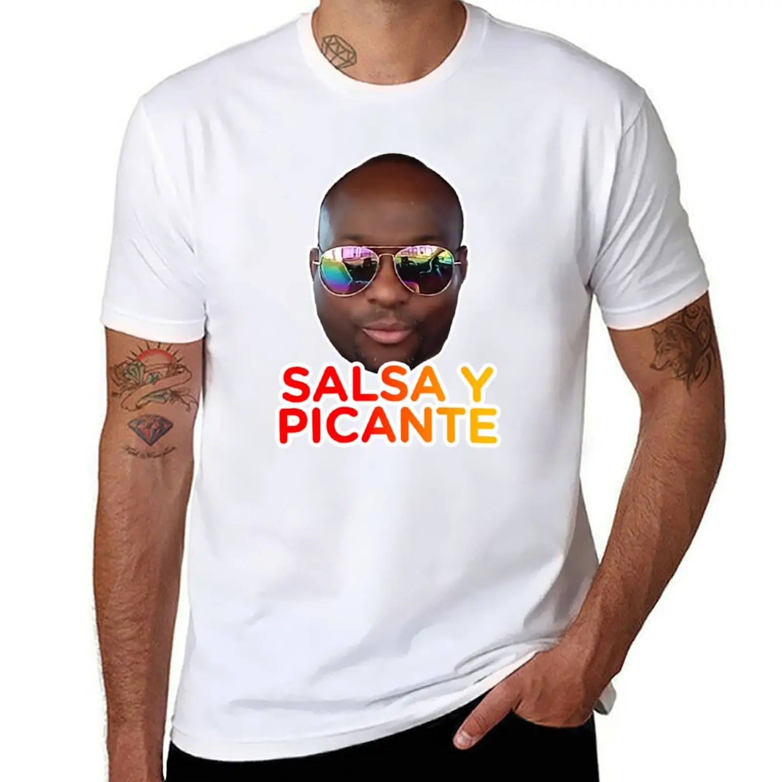 Camiseta Don Pollo Salsa Y Picante, camiseta personalizada, camiseta con estampado personalizado