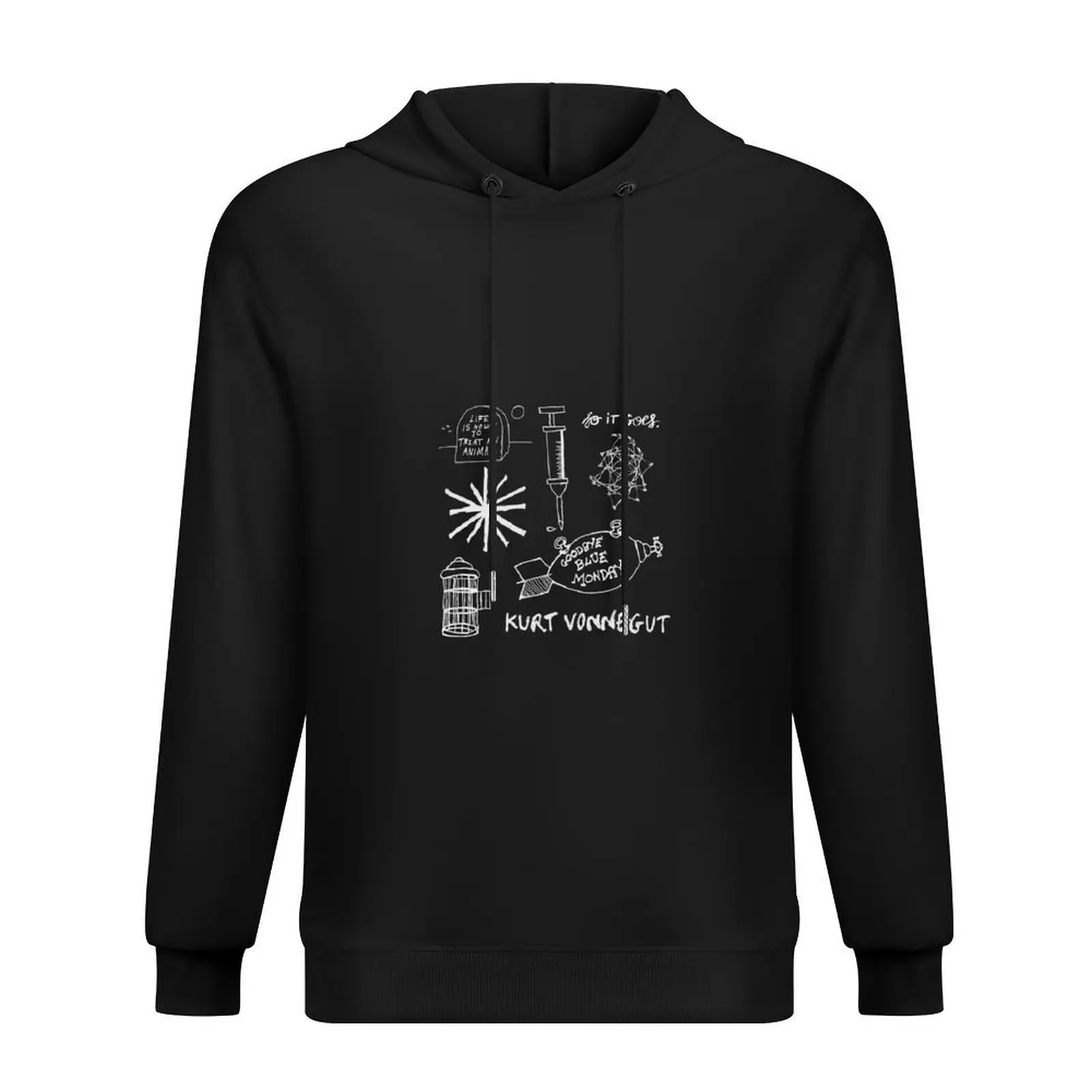 

Ode to Vonnegut -- Pattern -- White/Green Hoodie mens clothing men's sweat-shirt men's clothes autumn hoodie