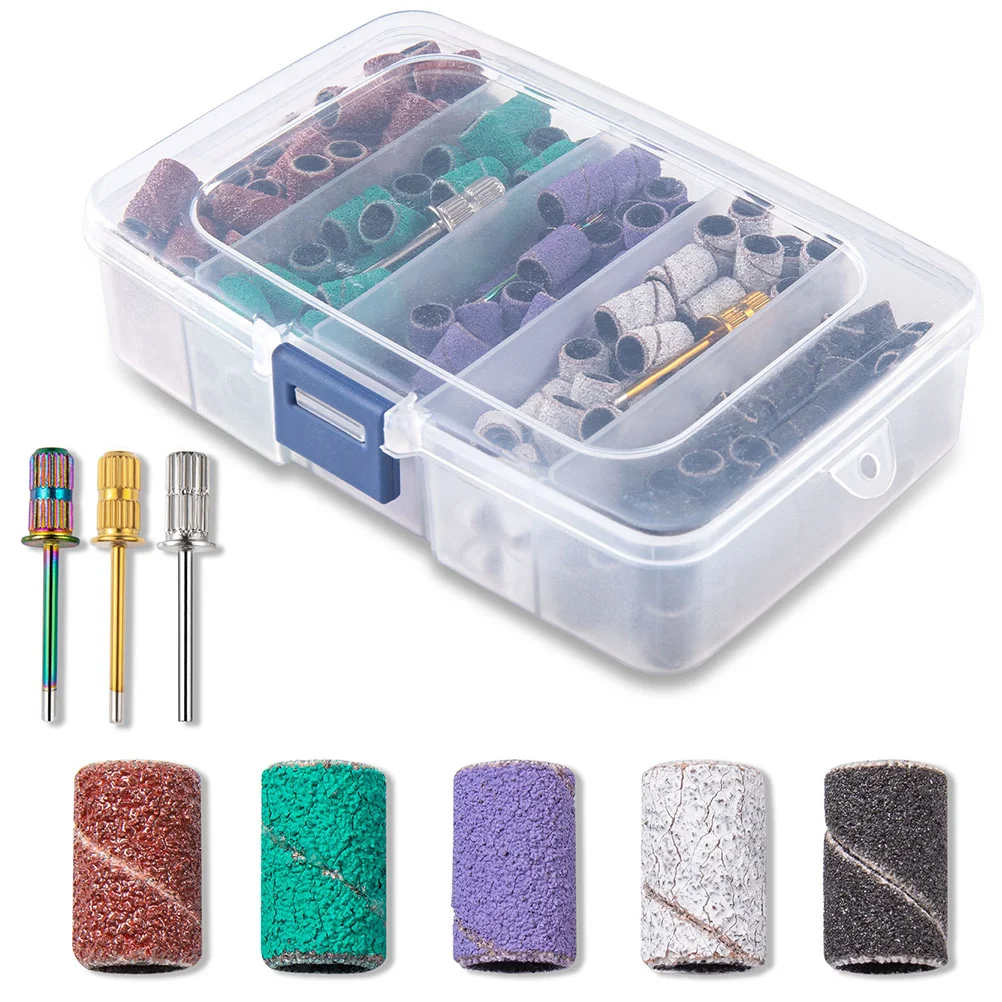 Nagellak Set Kits Schuurbanden Boor Polijsten Ringen Legering Doorn Bit voor Nagels Manicure Polijstmachine Buffer Miss Accessoires